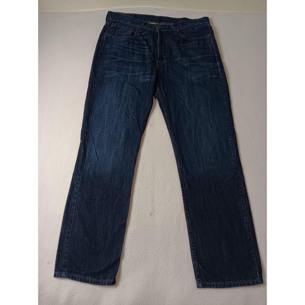 Levi's 514 Jeans Mens W35 L32 Blue Medium Wash Straight Denim Cotton Classic